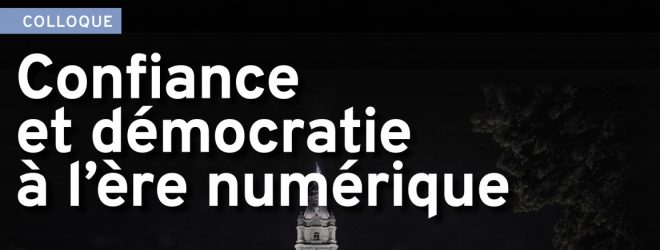 Affiche colloque Confiance et démocratie à l'ère numérique